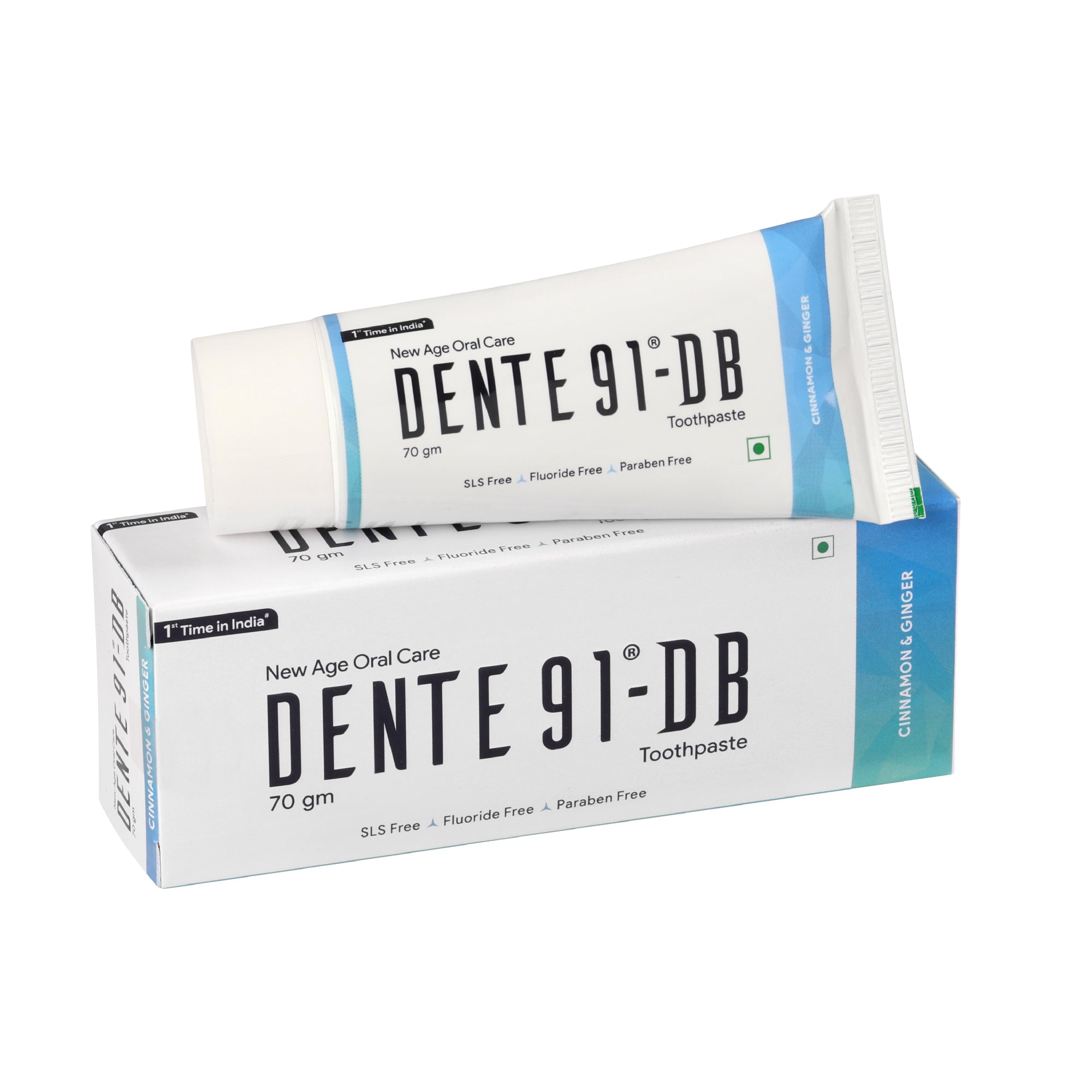 Dente91 DB Toothpaste, Sensitivity Relief, Repairs Cavities, Fights Gum Disease, Reduces Bad Breath, Strengthens Enamel, SLS free, Fluoride free, Paraben free, Pack of 1, 70g
